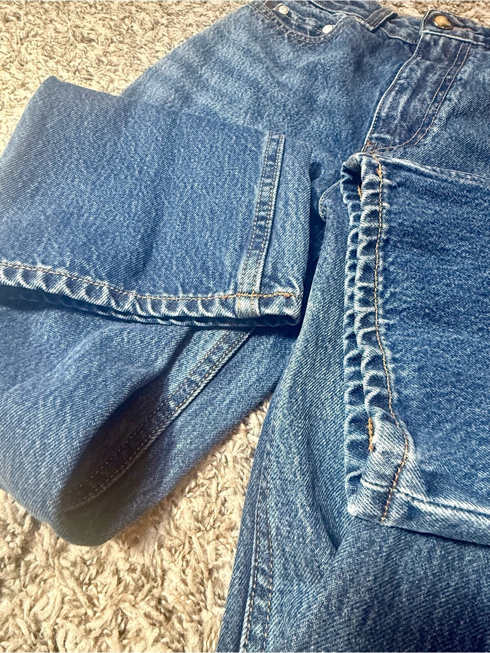 GANNI High Rise Cropped Wide Leg Jeans in Dark Indigo Blue F6016 - Picture 6 of 16
